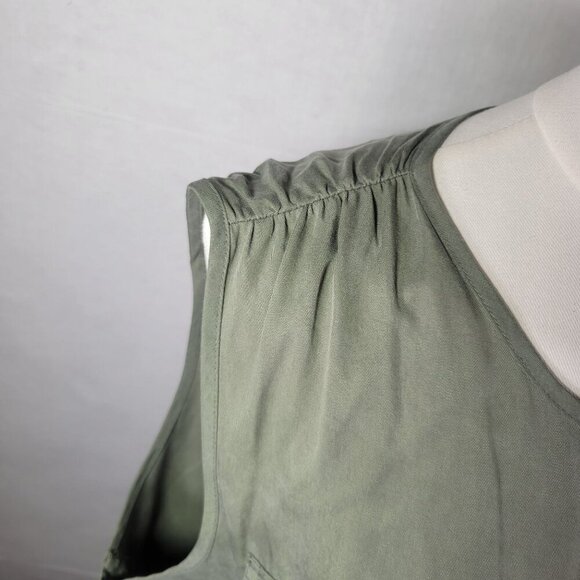 Banana Republic Women OD Green Sleeveless Romper With Pockets Size Tall L - Picture 7 of 14